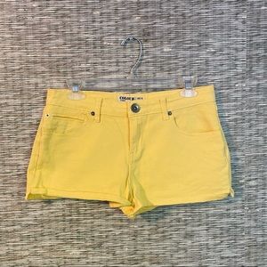 Yellow Jean Shorts